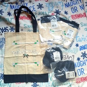 Oriental Trading Wedding Favor Lot 2 hats 3 tote bags